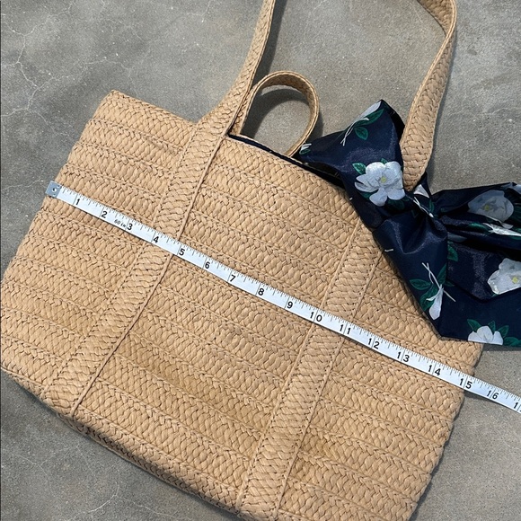 Draper James Straw Bag with Floral Scarf - Picture 6 of 8